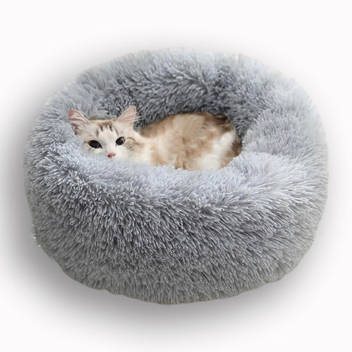 Plush Calming Cat Bed